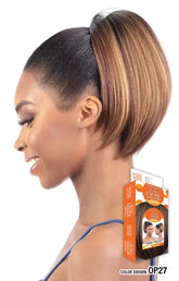 MODEL MODEL MISS DIVINE HUMAN HAIR MASTERMIX DRAWSTRING PONYTAIL YAKY FLIP IN